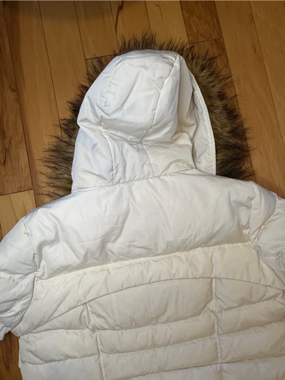 Orolay Women’s Down Puffer Coat Cream Faux Fur Hood Winter Jacket Warm Coat - Picture 11 of 17